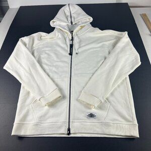 Air Jordan Sweatshirt Men's Large Dingy White Full Zip Standard Fit Hoodie